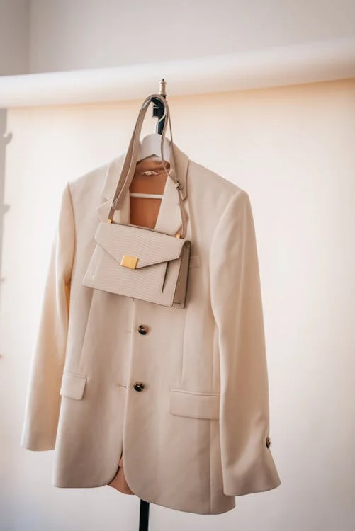 Effortless Style: A White Blazer and White Bag